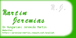 martin jeremias business card
